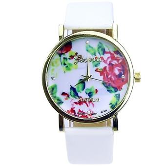 Fashion Lady Women PU Leather Strap Wrist Watch Quartz Wristwatch (Intl)  