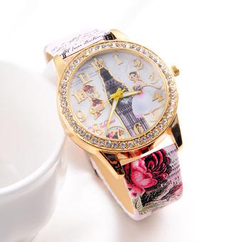 Fashion Paris Style Wedding Lady Leather Women Watch (Intl)  