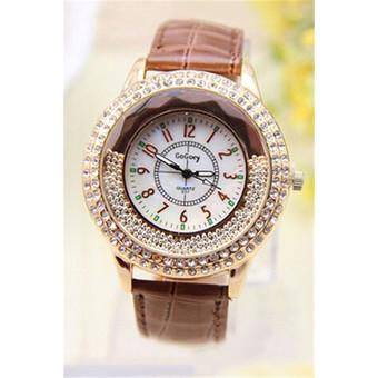 Fashion Rhinestone Flowing Beads Women's Luxury Wrist Watch LC368 Brown  