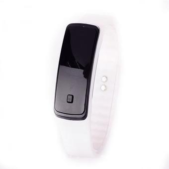 Fashion Sport LED Women Silicone Rubber Strap Touch Screen Digital Bracelet Watch (White) - Intl  