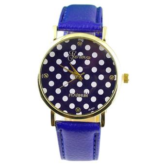 Fashion Women's Geneva Blue Leather Strap Watch 60BL039 - Intl  