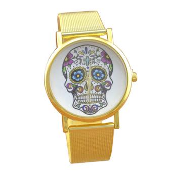 Fashion belt Skull Diamond Ladies jam tangan marble mirror jam tanganes (Intl)  