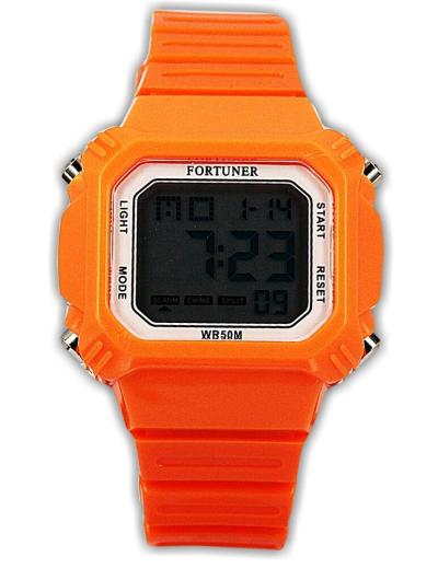 Fortuner 441 jam tangan remaja karet 44mm-orange