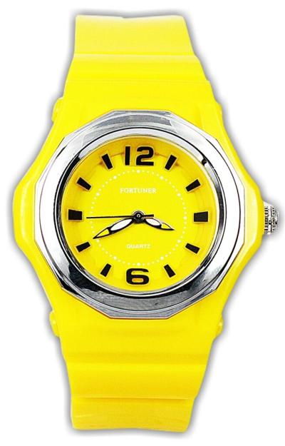 Fortuner 858 jam tangan remaja karet 37mm - kuning