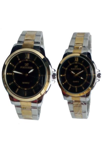 Fortuner Analog FR4795KSGPHC jam tangan Pasangan - Silver/Gold/Hitam