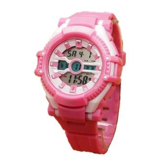 Fortuner Digital Jam Tangan Wanita - Tali Karet - Ping List Putih - FR3199  