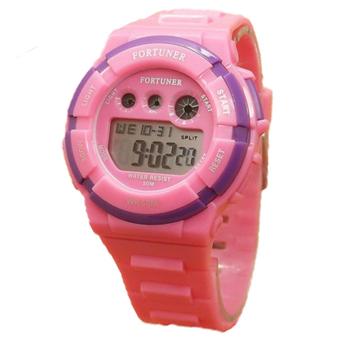 Fortuner - Jam Tangan Wanita - F 866 L Pink - List Ungu - Rubber  