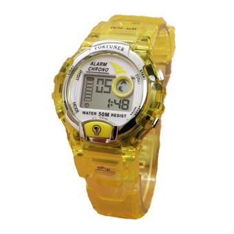 Fortuner - Jam Tangan Wanita - F2554L Kuning - List Putih - Rubber  