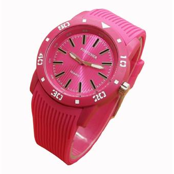 Fortuner - Jam Tangan Wanita - Strap Karet - Pink - FR7351BL  