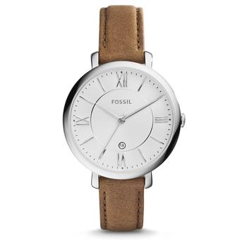 Fossil ES3708 Jacqueline - Jam Tangan Wanita - Stainless Steel - Strap Kulit Coklat  