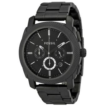 Fossil FS4721 - Jam Tangan Pria - Dean Chronograph - Stainless Steel - Hitam  