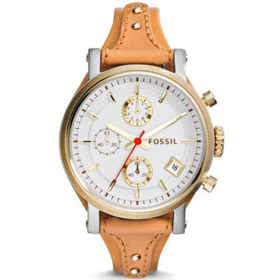 Fossil - Jam Tangan Wanita - Cokelat Muda - Leather Strap - ES 3615