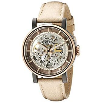 Fossil - Jam Tangan Wanita - Hitam-Putih - Strap Coklat Muda - ME3079  