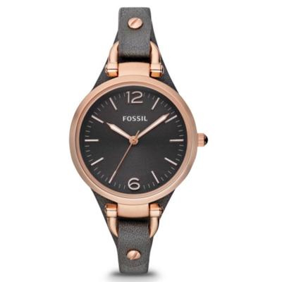 Fossil - Jam Tangan Wanita - Rosegold-Hitam - Strap Hitam - ES 3077