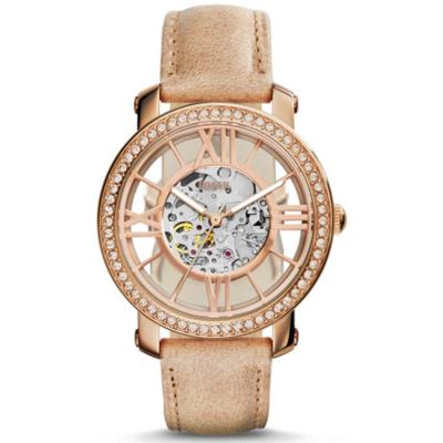 Fossil - Jam Tangan Wanita - Rosegold-Putih - Strap Coklat - ME 3060