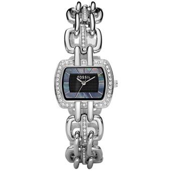 Fossil - Jam Tangan Wanita - Silver-Hitam - Stainless Steel - ES 2836  