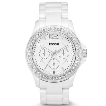 Fossil Riley Multifunction Ceramic White Watch, CE 1010  