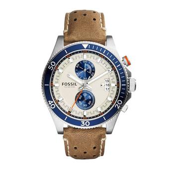 Fossil Wakefield Chronograph Tan Leather Watch CH2951 Jam Tangan Pria  