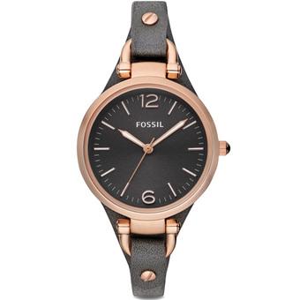 Fossil Women's ES3077 - Jam Tangan Wanita - Hitam - Leather  