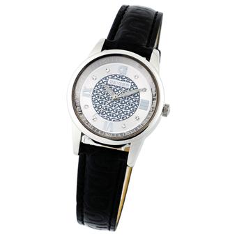 GEIGER Women's Black Leather Band Watch GE1112WTBK_L  