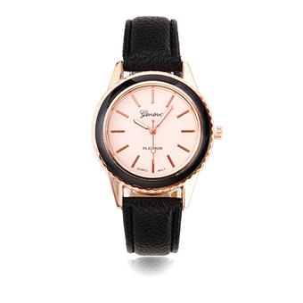 GENEVA Women Fashion PU Leather Band Analog Quartz Wrist Watch(INTL)  