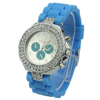 GENEVA Women's Silicone Strap Watch (Blue)  