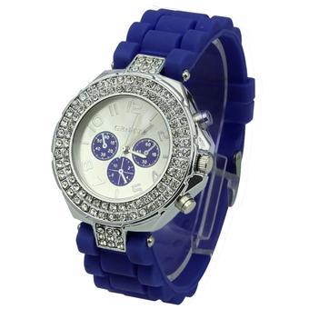 GENEVA Women's Silicone Strap Watch (Dark Blue)  