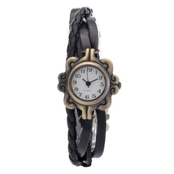 GETEK Women Butterfly Bracelet Quartz Wrist Watch (Black)  