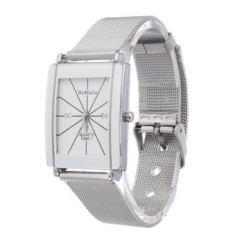 GETEK luxury brand women men's watch Stainless Steel watch (White)  