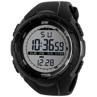 Gadget Hero SKMEI Japan Style Men's Black Resin Strap Watch Sport Watch SK1025BK - Intl  