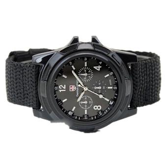 Gemius Army Racing Force Military Sport Mens Fabric Band Watch (Black)  