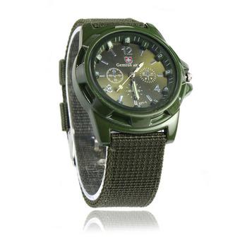 Gemius Army Racing Force Military Sport Mens Fabric Band Watch Green  