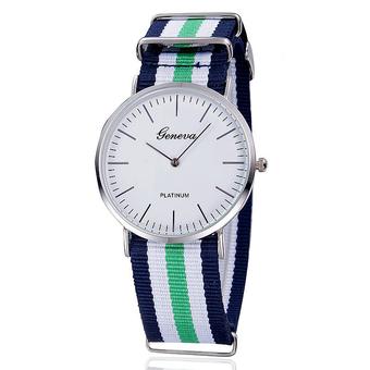 Geneva Nylon Fabric Canvas Women Sports Watch Super Thin Design Wristwatch (C) (Intl)  