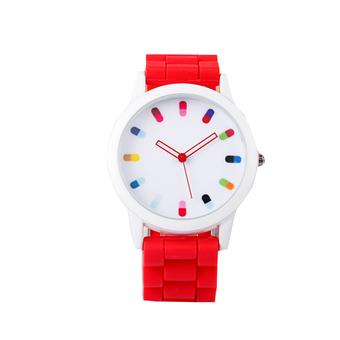 Geneva Watch - Jam Tangan Wanita - Red - Sillicone – Rainbow  