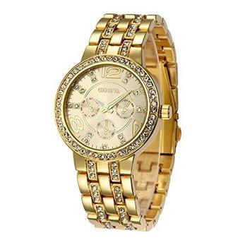 Geneva Women's Gold Alloy Band Watch- Intl  