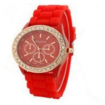 Geneva Women's Maroon Silicon Watch- Intl  