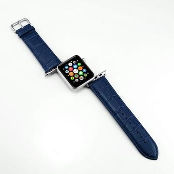 Genuine Leather Buckle Wrist Watch Strap Band Belt for Apple Watch 42MM (Navy) (Intl)  