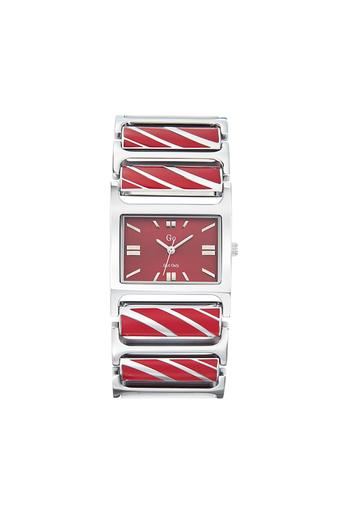 Go Girl Only Ladies Jam Tangan Wanita - Merah - Metal - Square Butterfly Bangle Watch 694031  