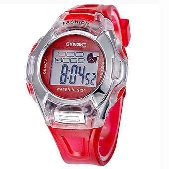 GoSport Unisex Baby Boy Girl Sports Watch LED Digital PU Band Sport Quartz Wrist watches (Red)  