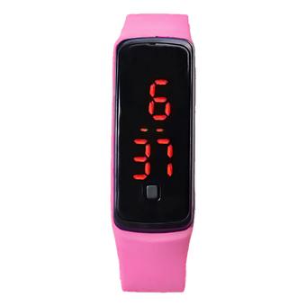 Gracefulvara Unisex Ultra Thin Digital LED Wrist Watches (Pink)  