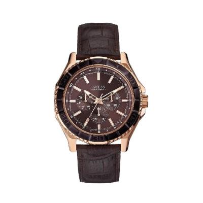 Guess W0520G1 - Jam Tangan Pria- Kulit - Coklat