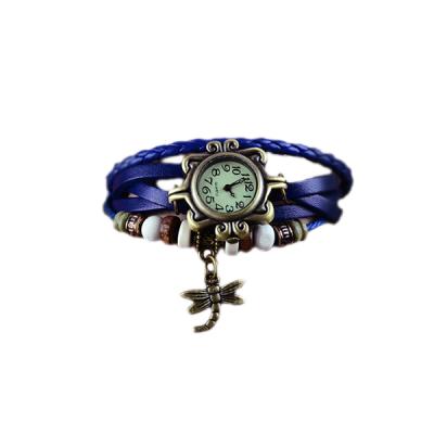 HET Korean Version Of The Retro Wave Dragonfly Bracelet Watch(Blue)