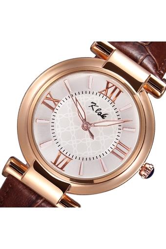 HYK Jam Tangan Wanita - Coffee - Strap Kulit - Luminous 31000201  