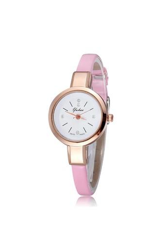 HYK Jam Tangan Wanita - Pink - Strap Kulit Sintetis - 2148  