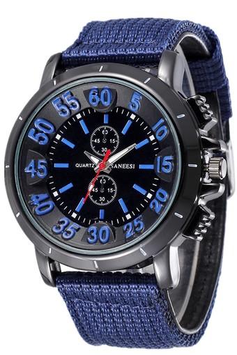 HYK Jam Tangan pria -biru- Strap Kanvas 2289  