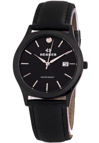 Hegner 317 Tali Kulit Jam Tangan Wanita-All Black