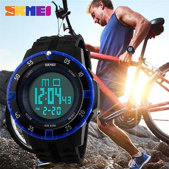 Hot Sale Skmei 1089 Outdoor Sport Wristwatch LED Diving Watch Men Blue  