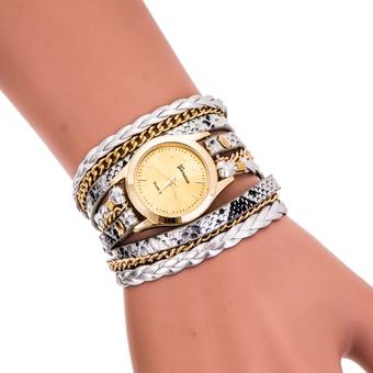 Hot Sell New Women Wristwatch Luxury Brand Quartz Watch Slivery (Intl)  