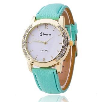 Hot Selling Geneva Fashion Women Quartz Watch Casual Luxury Wristwatches (Blue) (Intl)  