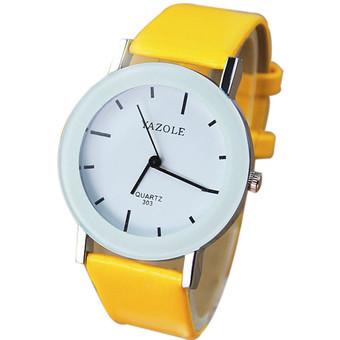 Innovative Electronic Quartz Watch Movement Scale Dislocation Watch Yellow - Intl  